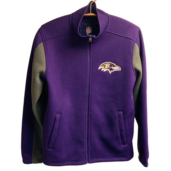 G-III Apparel NFL Baltimore‎ Ravens Knit Fleece Zip Track Jacket - Picture 1 of 9